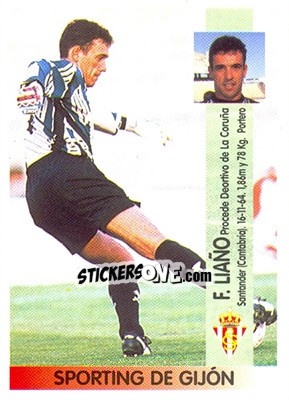 Sticker Francisco Liaño Fernández - Liga Spagnola 1996-1997 n. 288a - Panini