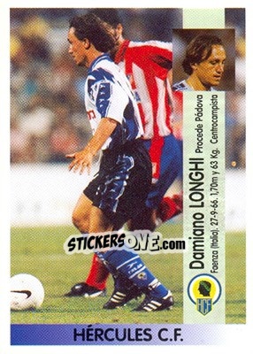Cromo Damiano Longhi - Liga Spagnola 1996-1997 - Panini