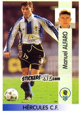 Sticker Manuel Alfaro De la Torre - Liga Spagnola 1996-1997 - Panini