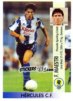 Sticker Flavio Francisco Maestri Andrade - Liga Spagnola 1996-1997 n. 302a - Panini