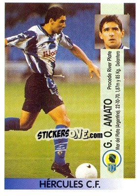 Sticker Gabriel Omar Amato - Liga Spagnola 1996-1997 n. 303a - Panini