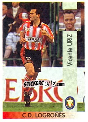 Cromo Vicente Uriz Balliriain - Liga Spagnola 1996-1997 - Panini