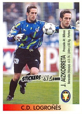 Cromo Jorge Aizkorreta Jurado - Liga Spagnola 1996-1997 n. 320a - Panini