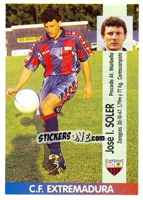 Sticker José Ignacio Soler Bayona - Liga Spagnola 1996-1997 n. 338a - Panini