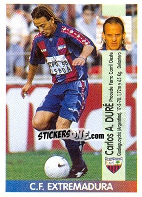 Figurina Carlos Alejandro Duré Baltar - Liga Spagnola 1996-1997 - Panini