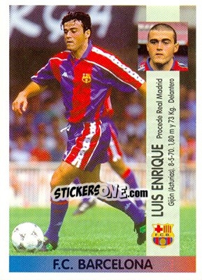 Sticker Luis Enrique Martínez García (Barcelona) - Liga Spagnola 1996-1997 - Panini