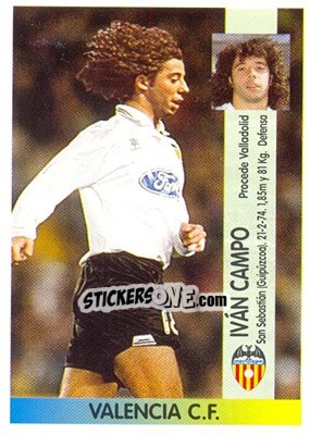 Cromo Iván Campo Ramos (Valencia) - Liga Spagnola 1996-1997 - Panini