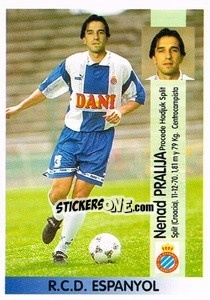 Cromo Nenad Pralija (Español) (Doble Imagen) - Liga Spagnola 1996-1997 - Panini