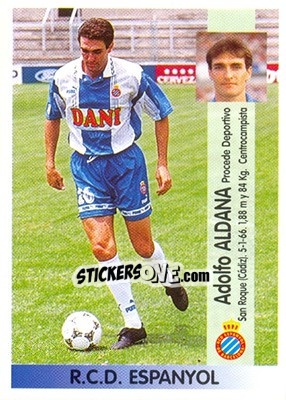 Cromo Adolfo Aldana Torres (Español) - Liga Spagnola 1996-1997 - Panini