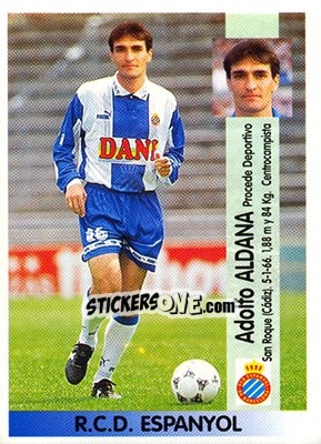 Figurina Adolfo Aldana Torres (Español) (Doble Imagen) - Liga Spagnola 1996-1997 n. 361a - Panini
