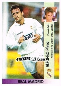 Sticker Alfonso Pérez Muñoz (R. Madrid) - Liga Spagnola 1996-1997 n. 362 - Panini