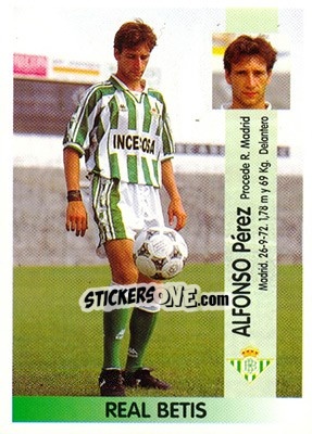 Sticker Alfonso Pérez Muñoz (Betis) - Liga Spagnola 1996-1997 - Panini