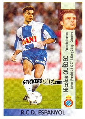 Sticker Nicolas Pierre Ouedec (Español) - Liga Spagnola 1996-1997 n. 363 - Panini