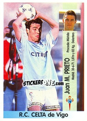 Cromo Juan Manuel Prieto Velasco (Celta) - Liga Spagnola 1996-1997 - Panini
