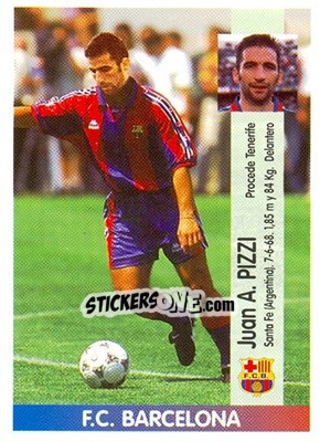Cromo Juan Antonio Pizzi Torroja (Barcelona) - Liga Spagnola 1996-1997 - Panini