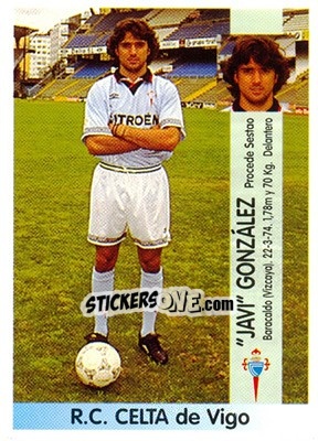Cromo Javier González Gómez (Celta) - Liga Spagnola 1996-1997 - Panini