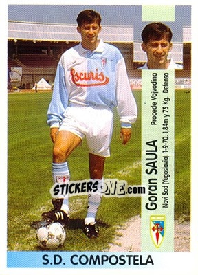 Cromo Goran Saula (Compostela) - Liga Spagnola 1996-1997 - Panini