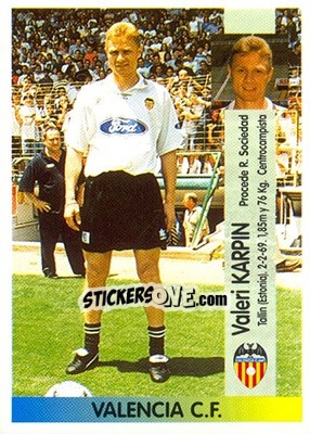 Cromo Valeri Georgievich Karpin (Valencia) - Liga Spagnola 1996-1997 - Panini
