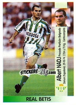 Sticker Albert Nadj (Betis) - Liga Spagnola 1996-1997 n. 376 - Panini