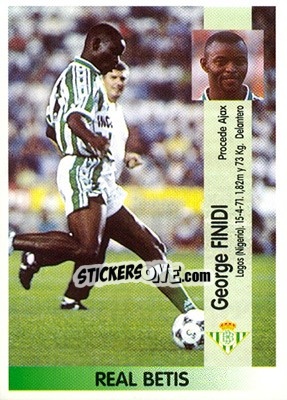 Sticker Finidi George (Betis) - Liga Spagnola 1996-1997 n. 377 - Panini