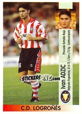 Sticker Ivan Adzic (Logroñes) - Liga Spagnola 1996-1997 n. 380 - Panini