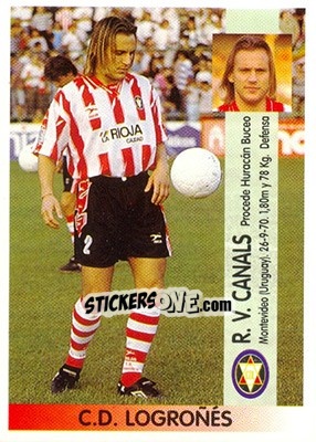Sticker Ricardo Vicente Canals Vila (Logroñes) - Liga Spagnola 1996-1997 - Panini