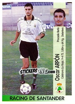 Cromo Óscar Arpón Ochoa (Santander) - Liga Spagnola 1996-1997 - Panini