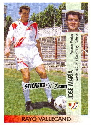 Cromo José María López Duque (Rayo) - Liga Spagnola 1996-1997 - Panini