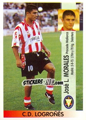 Cromo José Luis Morales Martín (Logroñes) - Liga Spagnola 1996-1997 - Panini