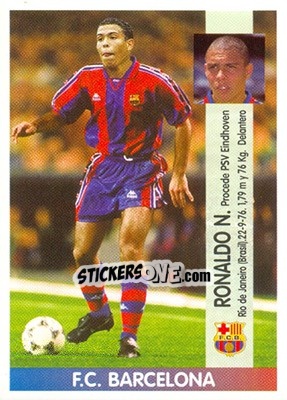 Cromo Ronaldo Luiz Nazario De Lima (Barcelona) - Liga Spagnola 1996-1997 - Panini