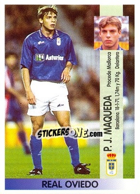 Cromo Pablo José Maqueda Andrés (Oviedo) - Liga Spagnola 1996-1997 - Panini