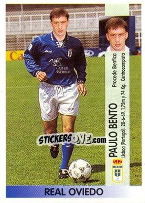 Cromo Paulo Jorge Gomes Bento (Oviedo) - Liga Spagnola 1996-1997 - Panini