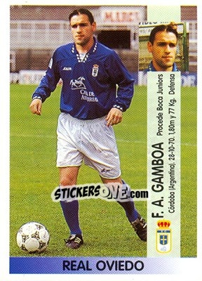 Cromo Fernando Andrés Gamboa (Oviedo) - Liga Spagnola 1996-1997 - Panini