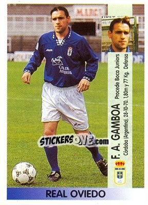 Figurina Fernando Andrés Gamboa (Oviedo) - Liga Spagnola 1996-1997 - Panini