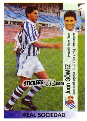 Cromo Juan Andrés Gómez Almirón (R. Sociedad) - Liga Spagnola 1996-1997 - Panini