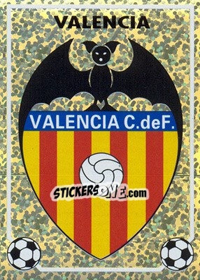 Sticker Escudo (Valencia C.F.) - Liga Spagnola 1996-1997 n. M - Panini