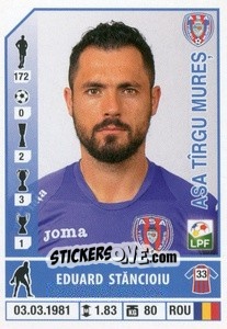 Sticker Eduard Stancioiu - Liga 1 Romania 2014-2015 n. 60 - Panini