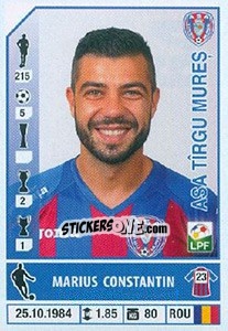 Cromo Marius Constantin - Liga 1 Romania 2014-2015 - Panini