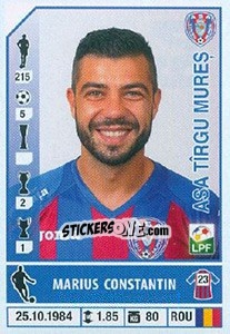 Figurina Marius Constantin - Liga 1 Romania 2014-2015 n. 64 - Panini