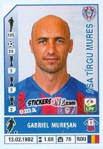 Sticker Gabriel Mureșan - Liga 1 Romania 2014-2015 n. 70 - Panini