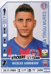 Sticker Nicolás Gorobsov - Liga 1 Romania 2014-2015 n. 71 - Panini