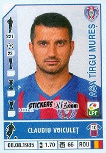 Sticker Claudiu Voiculeţ - Liga 1 Romania 2014-2015 - Panini
