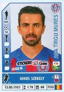 Figurina János Székely - Liga 1 Romania 2014-2015 n. 74 - Panini