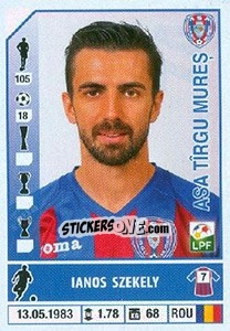 Figurina János Székely - Liga 1 Romania 2014-2015 - Panini