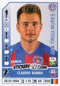 Figurina Claudiu Bumba - Liga 1 Romania 2014-2015 n. 75 - Panini