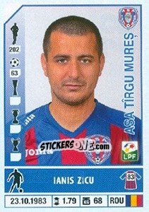 Cromo Ianis Zicu - Liga 1 Romania 2014-2015 - Panini