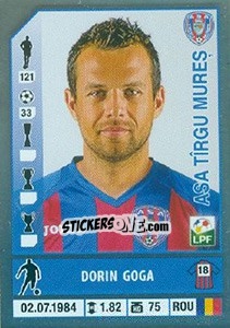 Sticker Dorin Goga - Liga 1 Romania 2014-2015 - Panini