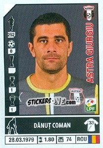 Figurina Cătălin Doman - Liga 1 Romania 2014-2015 - Panini