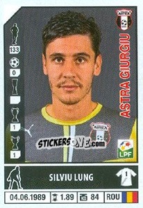 Sticker Silviu Lung Jr - Liga 1 Romania 2014-2015 - Panini