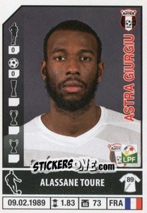 Cromo Alassane Touré - Liga 1 Romania 2014-2015 n. 89 - Panini